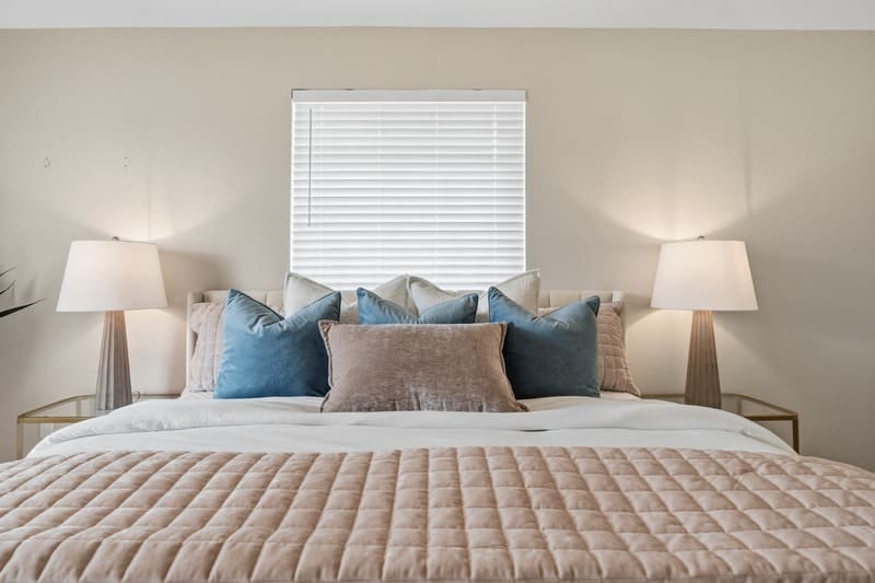 Bedroom after staging