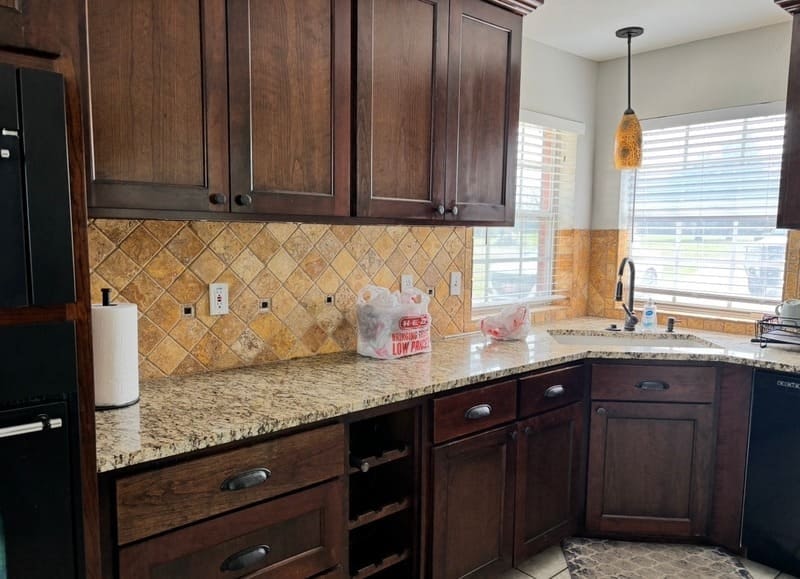 Kitchen before staging